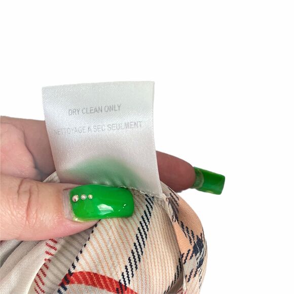 Joie XS Blouse Button Front 100% Silk Long Sleeve Plaid Shirt Top - Picture 4 of 11